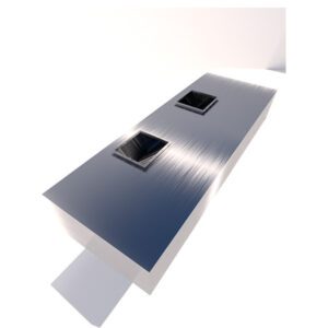 CAMPANA MURAL INDUSTRIAL DE ACERO INOXIDABLE