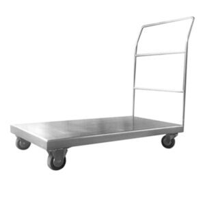 COCHE DE TRANSPORTE TIPO PLATAFORMA EN ACERO INOXIDABLE
