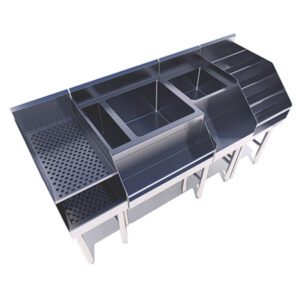 ESTACION DE BAR COMPLETA EN ACERO INOXIDABLE