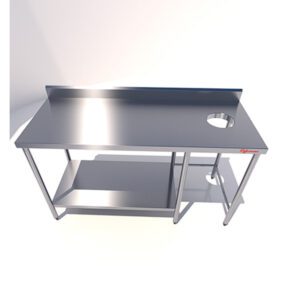 MESA DE TRABAJO CON  DESCONCHE Y 1 NIVEL INFERIOR