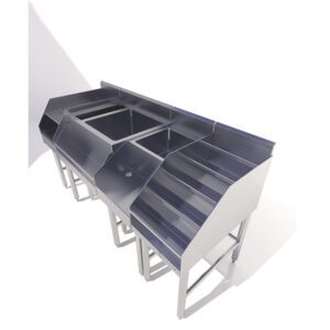 ESTACION DE BAR COMPLETA EN ACERO INOXIDABLE